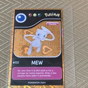 Mew Pokemon Pokédex Black Edition Card